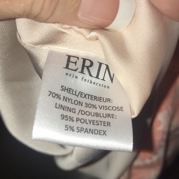 NWT ERIN by Erin Fetherston melon daisy floral flare dress size 10 - Picture 7 of 7